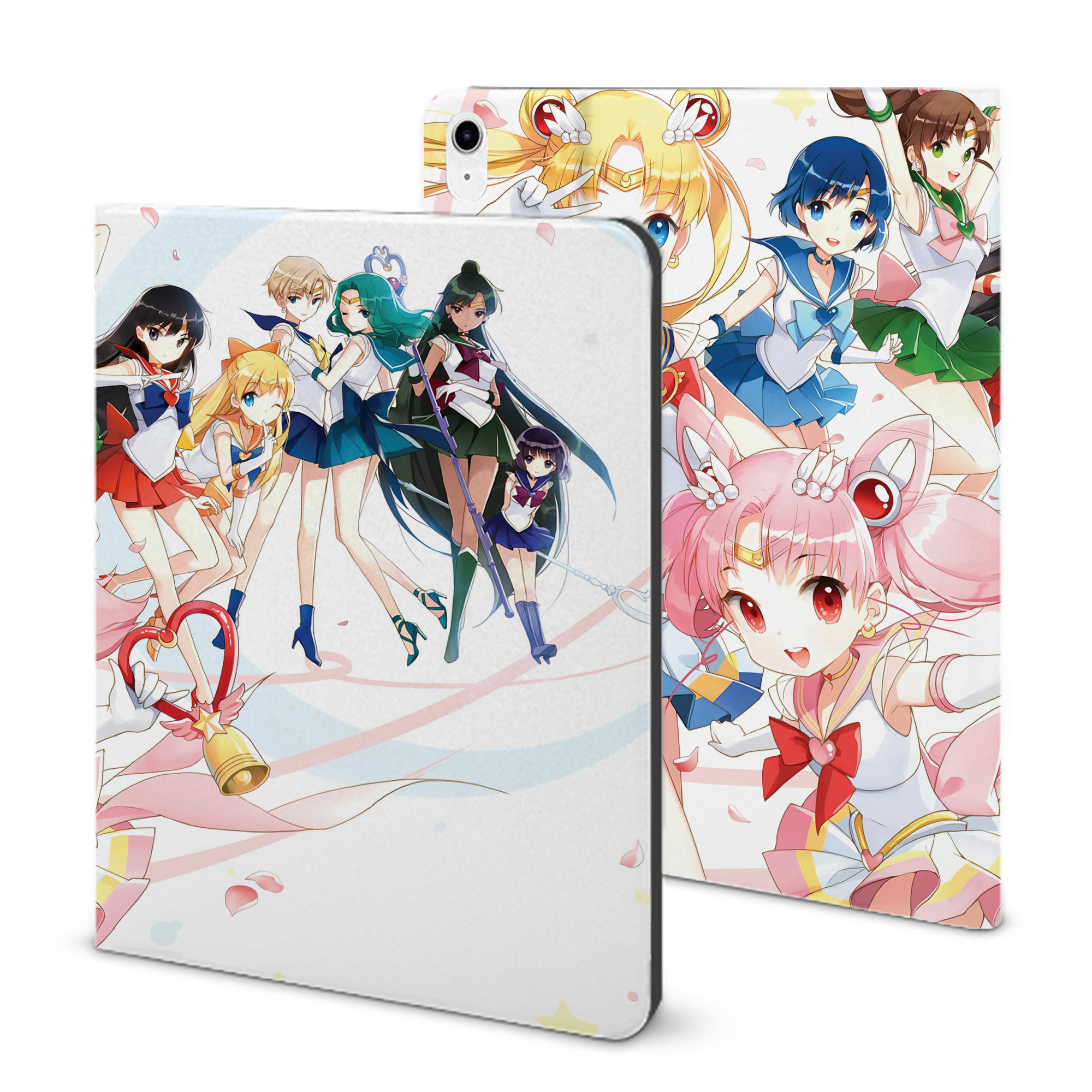 （画像用） 美少女戦士セーラームーン Sailor Moon IPad ケース ブック型 PUレザー TPU 耐衝撃 軽量 薄型 ペン収納なし 全面保護 IPad 各モデル対応